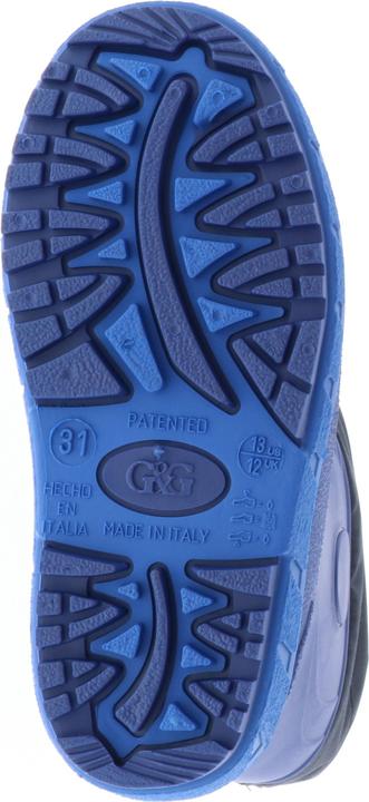 Produktbild G&G Kinder Mädchen Jungen wasserdichte gefütterte Gummistiefel Regenschuhe Stiefeletten blau (29)