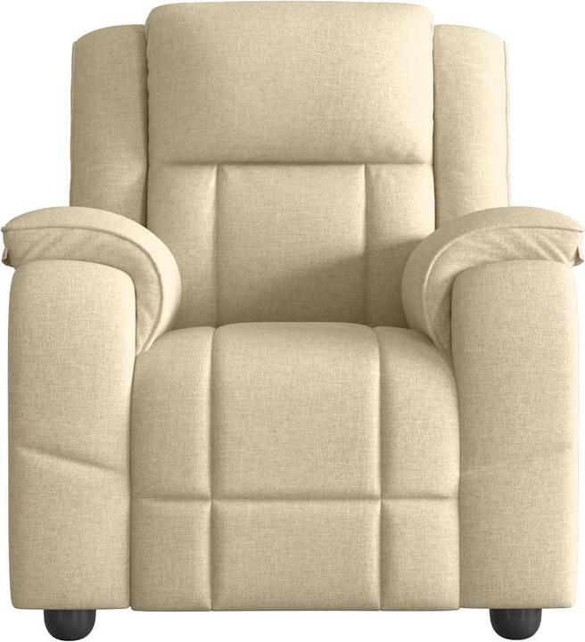 Immagine prodotto VidaXL Poltrona massaggiante in tessuto crema poltrona massaggiante TV poltrona con funzione massaggio