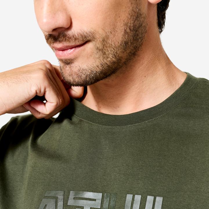 Actual product image Domyos T-Shirt Herren Baumwolle Regular - khaki (M)