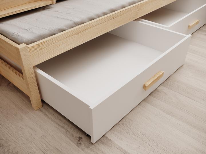 Image du produit ADRK Furniture Dreipersonen-Kinderbett Leia 200x90 mit Matratze (200cm x 90cm)