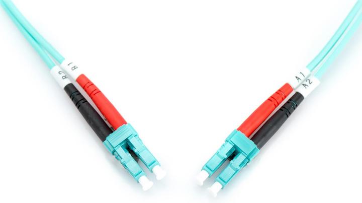 Produktbild Digitus LWL Patchkabel LC zu LC Multimode 50/125 m Duplex Länge 7m Klasse OM3 (UTP, CAT6, 7 m)