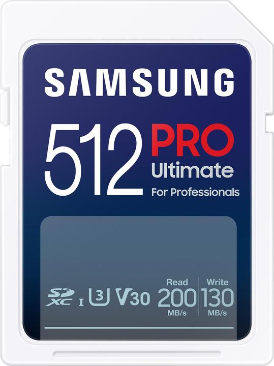Actual product image Samsung PRO Ultimate (512 GB, SDXC, U3, UHS-I)