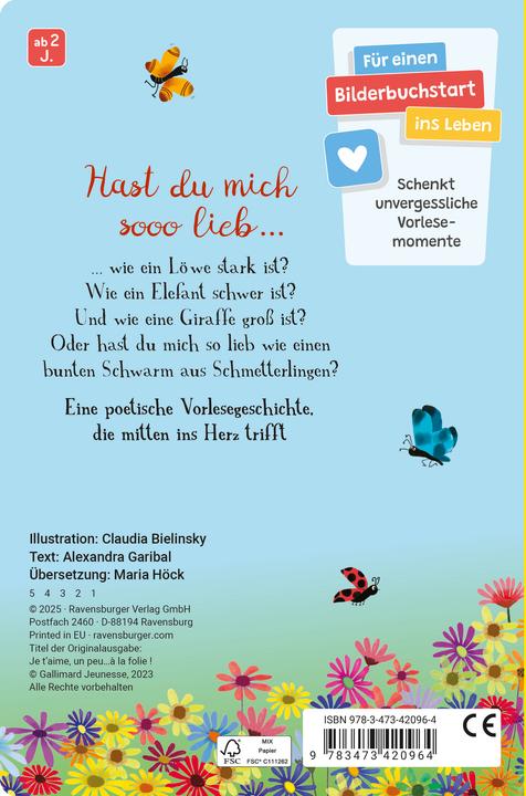 Image du produit Ravensburger Je t'aime... un peu, beaucoup et plus encore! - Histoire à lire avec amour à partir de 2 ans (Allemand)