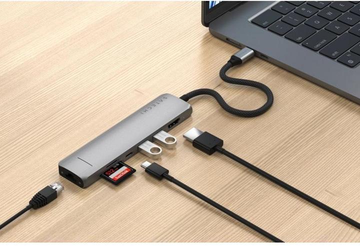 Image du produit Satechi Slim 7 Multiport Hub Space Grey (USB-C, 7 Ports)