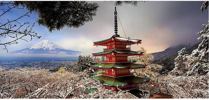 Actual product image Educa Mount Fuji and Chureito Pagoda (3000 pieces)