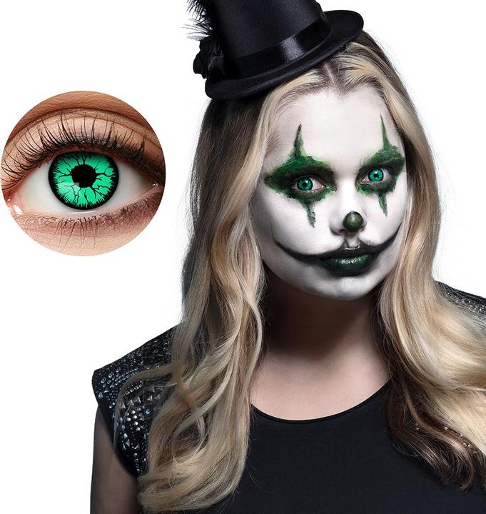 Boland Kontaktlinsen Freaky Clown: Wochenlinsen (Grün)