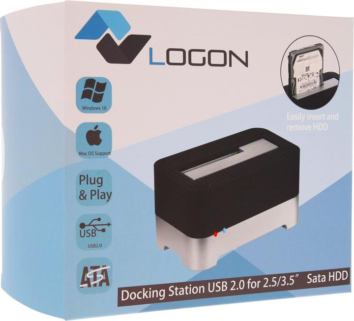 Produktbild Logon Docking Station USB 2.0 For (3.5", 2.5")