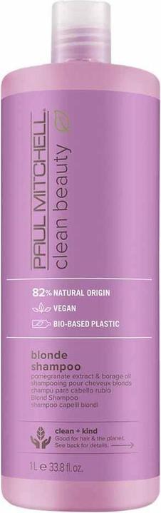 Actual product image Paul Mitchell Clean Beauty Blonde Shampoo 1000 ml (1000 ml, Liquid shampoo)