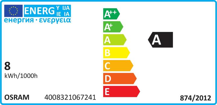 Energie-Label Osram Röhre (G5, 8 W, 270 lm, 1 x, G)