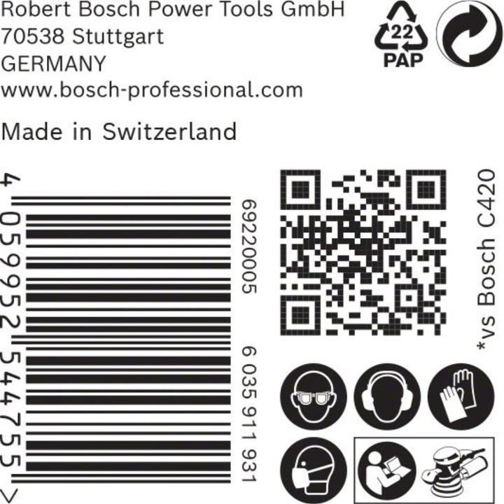 Produktbild Bosch Professional Zubehör EXPERT C470 Schleifpapier Mehrloch für Exzenterschleifer, 150 mm, G 80, 50-tlg. (80)