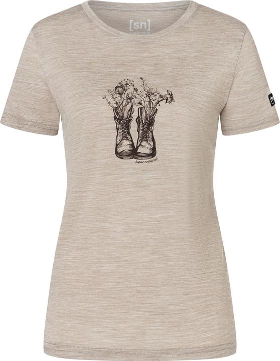 Super Natural W Flower Boots Tee (S)
