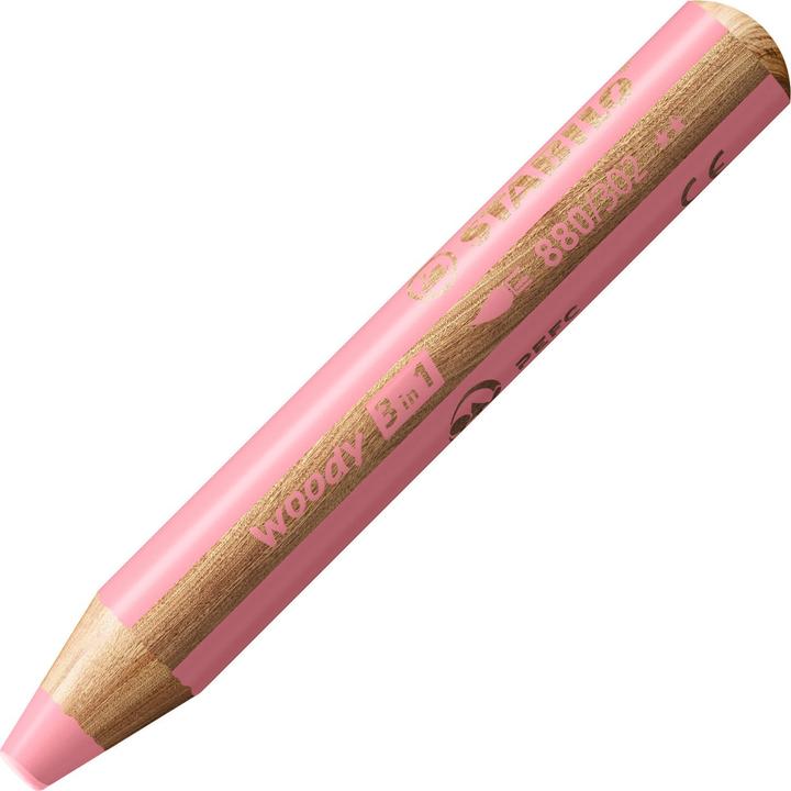 Image du produit STABILO woody 3 en 1 crayon de couleur (Rose pastel, 1 x)
