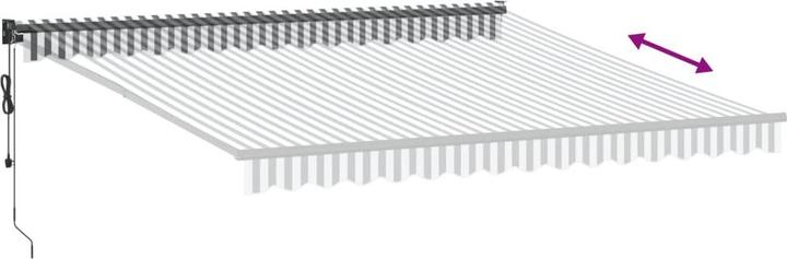 Immagine prodotto VidaXL Tenda da sole a bracci articolati Tenda da sole automatica rosso borgogna 450x300cm (4.50 m)
