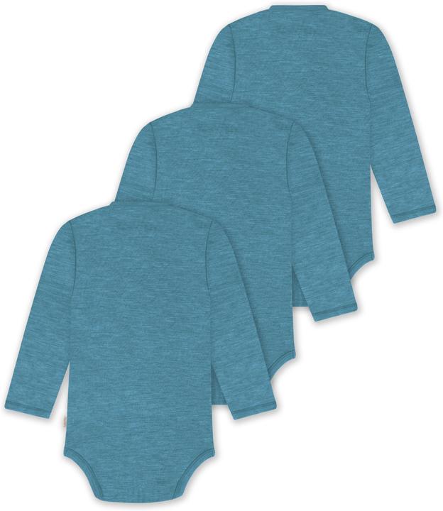 Produktbild Normani 3er Pack Merino Baby-Body langärmeliger Wickelbody für 0-24 Monate - 9349 (56)