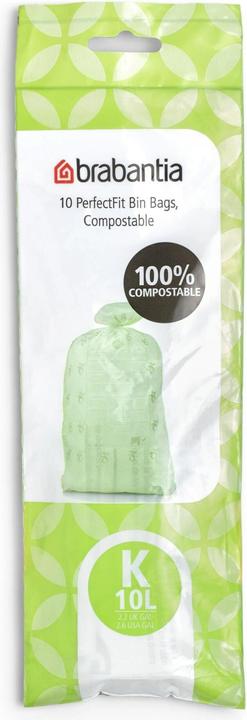 Brabantia PerfectFit Kehrichtsack Kompost (10 x, 10 l)