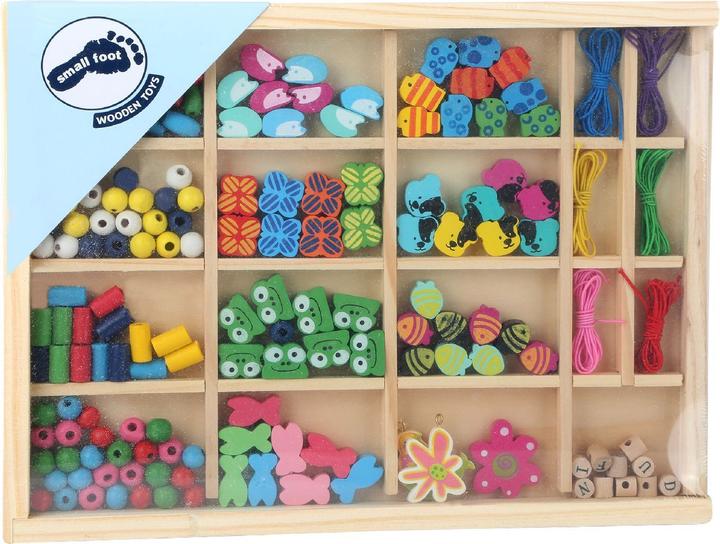 Productafbeelding small foot Kralen rijgen in houten doos