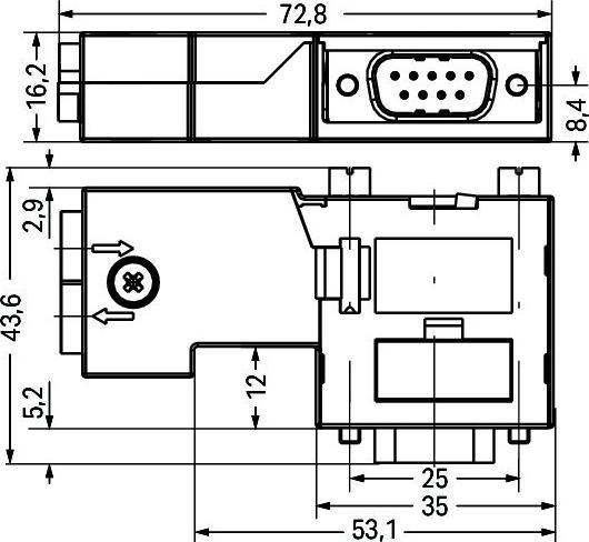 Actual product image Wago Fieldbus connector PROFIBUS D-Sub connector