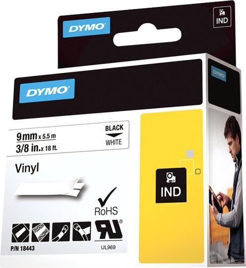Immagine prodotto Dymo Nastro vinilico Rhino, 18443, bianco (0.90 cm, Bianco)