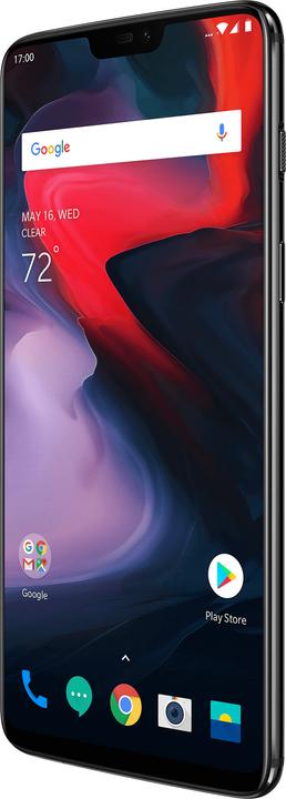 Produktbild OnePlus 6 (128 GB, Midnight Black, 6.28", Dual SIM, 16 Mpx, 4G)