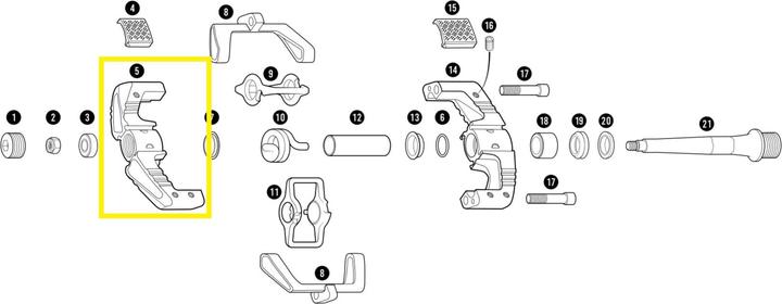 Produktbild Crankbrothers Pedal Body Pedalkörper, Mallet, Level 11, aussen, rechts
