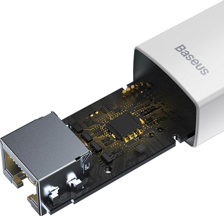 Productafbeelding Baseus Lite serie USB-C naar RJ45 netwerkadapter (wit) (USB-C)