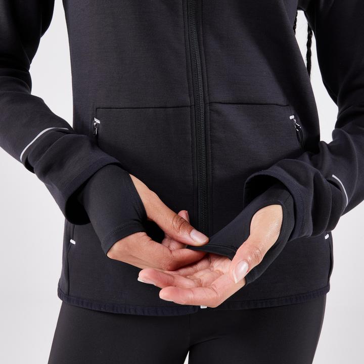 Image du produit Kiprun Veste de course à pied femme chaude - Run 500 Warm noir (S)