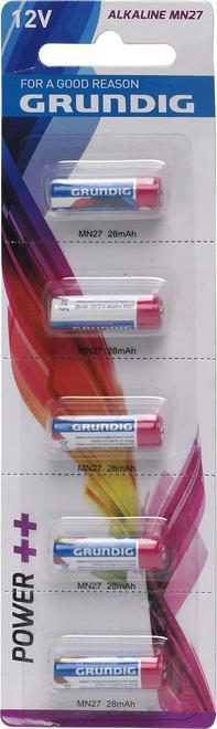 Actual product image Grundig Special battery 27 A alkaline-M (5 pcs., A27, 28 mAh)