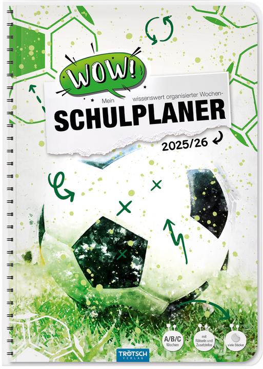 Immagine prodotto Schulplaner WOW Fussball 25/26 (A5, Tedesco)