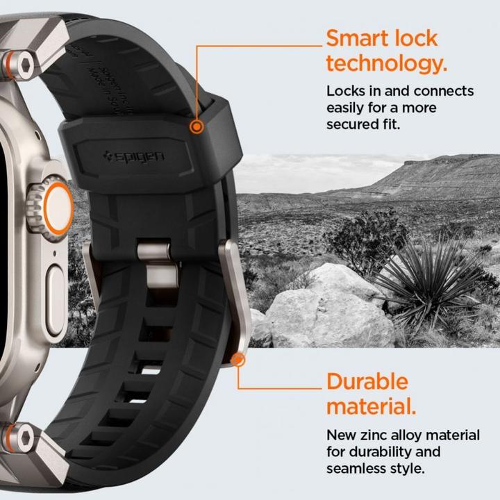 Actual product image Spigen DuraPro Armor PU Apple Watch (49mm) Band (Thermoplastic polyurethane (TPU), Polyurethane (PU))