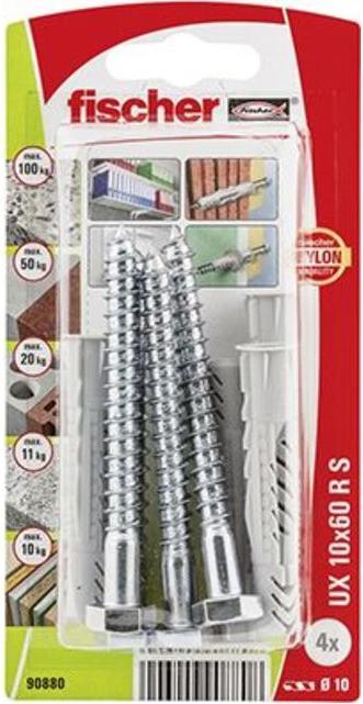 Actual product image Fischer 90880 Unidowel UX 10X60 R S NV (4 pcs.)