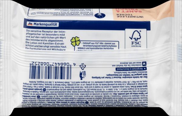 Image du produit dm Jessa Lingettes de soins intimes (Lingettes intimes)