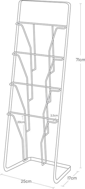 Actual product image Yamazaki Tower (25 x 18 x 71 cm)