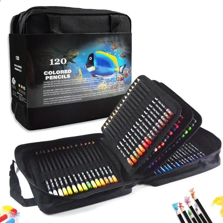 Produktbild The Toy Company 120 Stück Farbstifte, Buntstifte Set für Künstler, Profis und Hobbyisten (Mehrfarbig, 120 x)