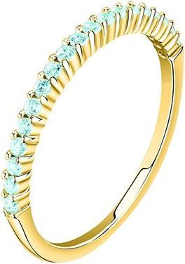 La Petite Story - Elegant gold-plated ring with light blue zircons Silver LPS03AWV200 - Circuit: 54 (54)