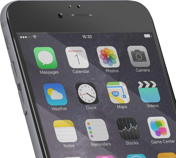 Actual product image Moshi iVisor AG Screen Protector for iPhone 6/6S Plus Black (1 Piece, Apple iPhone 6s Plus)