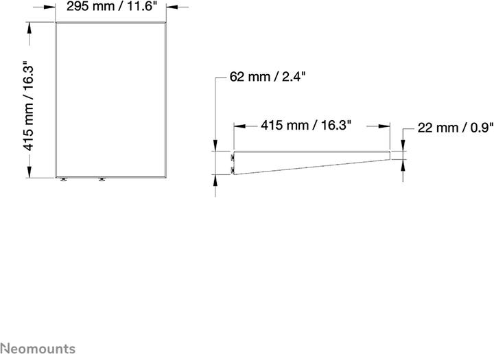 Actual product image Neomounts Plasma-M2sideshelf