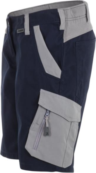 Actual product image Planam Ladies shorts black/blue/zinc XXXL 4XL (4XL)