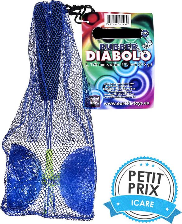 Actual product image Eureka! Rubber Diabolo met Aluminium Stokken - Donkergroen