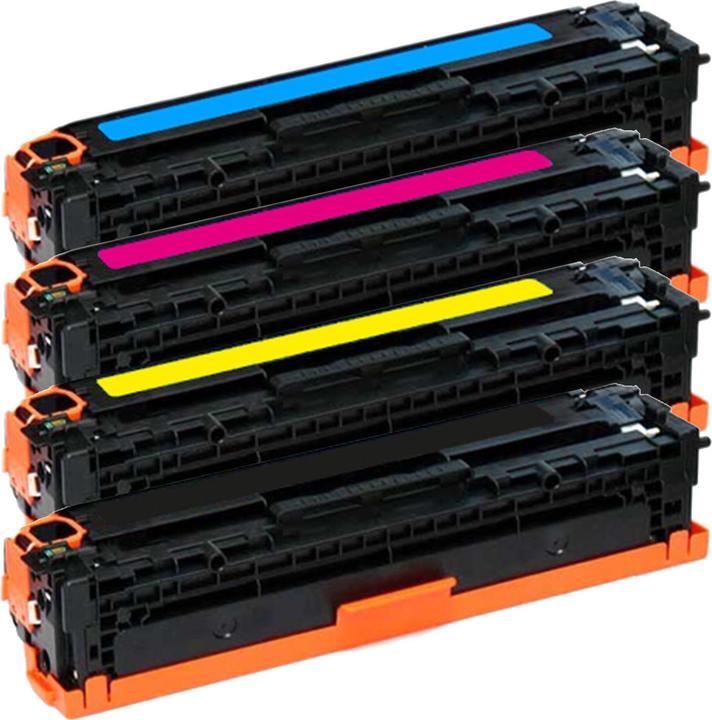 Produktbild Plutoos HP CE320A, CE321A, CE322A, CE323A, 128A Toner XXL kompatibel, 4er Farbset