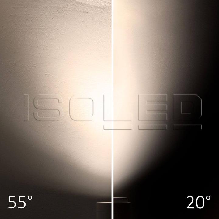 Actual product image Isoled 3-PH track spotlight, focusable, 24W, 20°-55°, black matt, 3000K