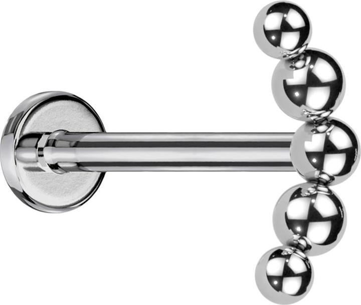 Immagine prodotto Star Piercing Micro Labret filo interno sfere d'argento (senza ottone, Titanio G23)