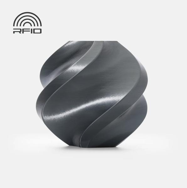 Immagine prodotto Bambu Lab - PLA Silk+ - Titan Gray - 1.75mm (PLA, 1.75 mm, Grigio)