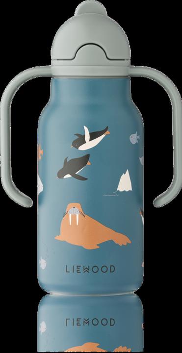 Actual product image Liewood Trinkflasche Kimmie aus Stahl Arctic Sea Ocean View (0.25 l)