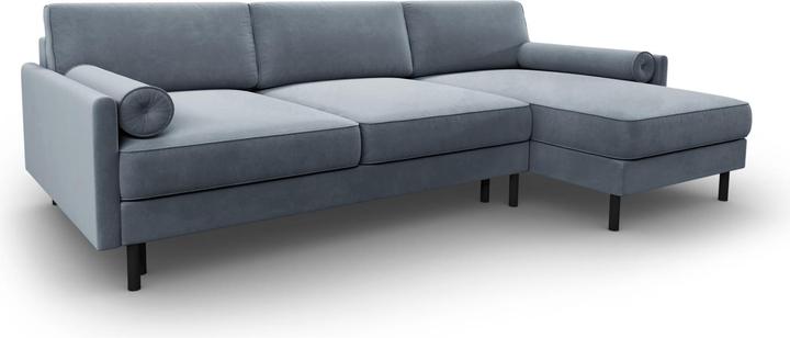 Actual product image Micadoni Velvet Right Corner Sofa With Bed Function And Box, "Scott", 5 Seats, 212x142x87Made in Europe (Corner sofa)
