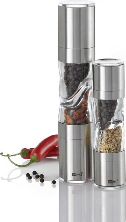 Produktbild AdHoc Gewürzmühle DUOSPICE stahlgrau (Diverse Gewürze)