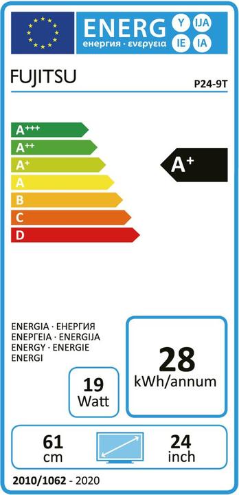 Energie-Label Fujitsu P24-9 TE (1920 x 1080 Pixel, 23.80")