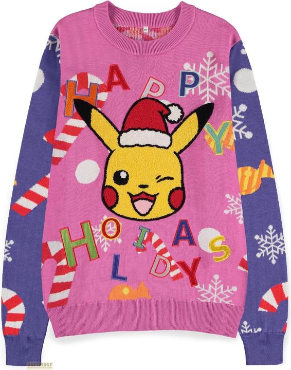 Difuzed POKEMON - Pikachu Holiday - Pull de Noël Patché (S) (S)