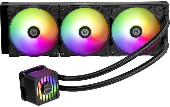 Actual product image Enermax LIQMAXFLO 360mm CPU AIO liquid cooler - Xtreme double chamber pump - VRM water block ARGB