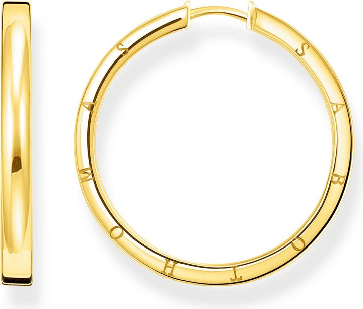 Thomas Sabo Creolen Gross Gold (750 Gelbgold Vergoldung, 925 Sterlingsilber)