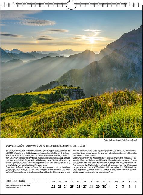 Produktbild Blodigs Alpenkalender 2026 (24 x 32 cm, Harter Einband, Deutsch)